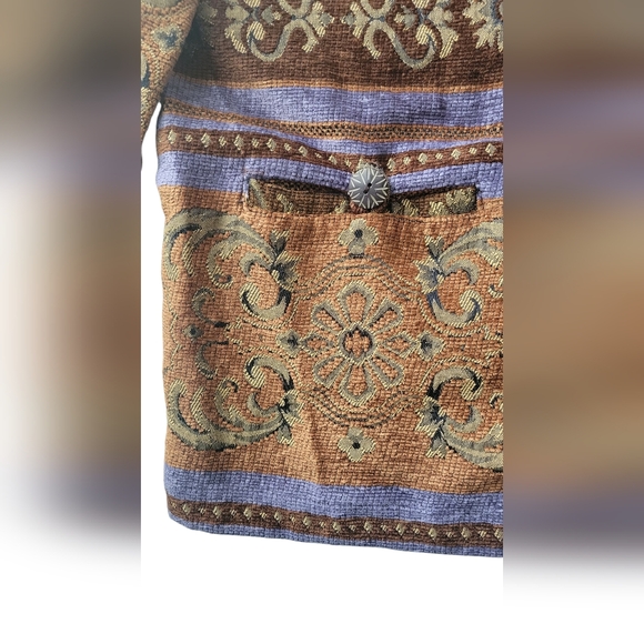 Vintage Sag Harvor Tapestry Jacket Coat Boho Bohemian Sz 10 - Picture 4 of 8